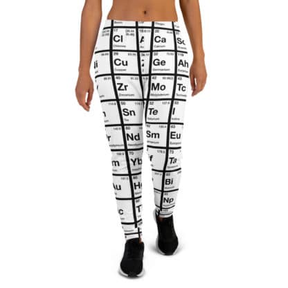 Periodic table sweatpants check women white front