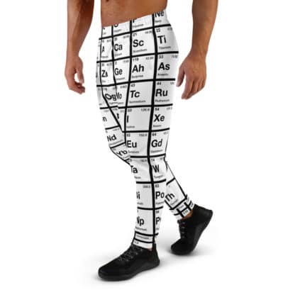 Periodic table sweatpants check men white left