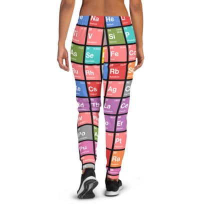 Periodic table sweatpants check women color back