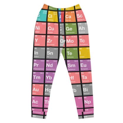 Periodic table sweatpants check women color front flat