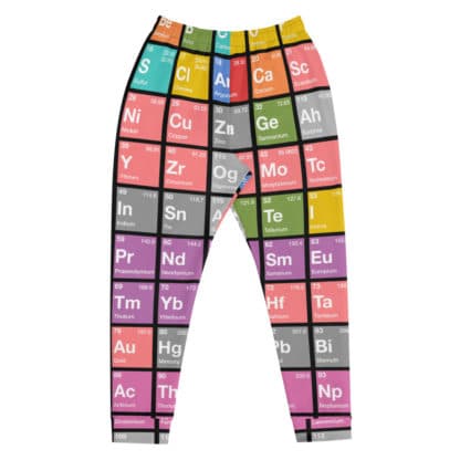 Periodic table sweatpants check men color front flat