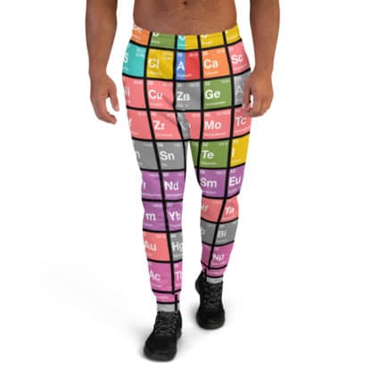 Periodic table sweatpants check men color front