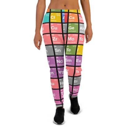 Periodic table sweatpants check women color front