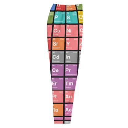 Periodic table sweatpants check men color right flat