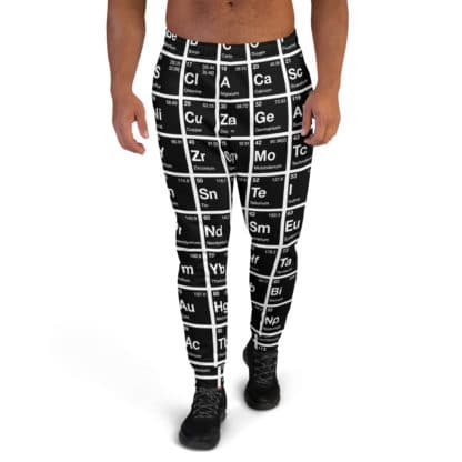 Periodic Table sweatpants squares men front black