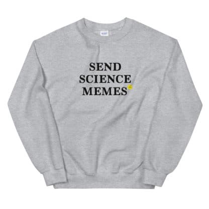 send science memes sweater grey