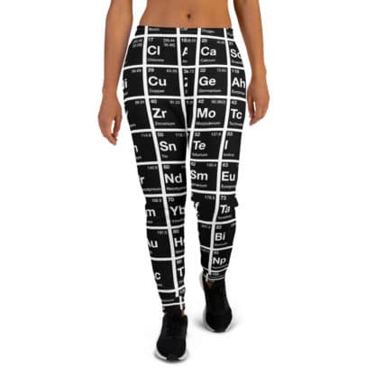 Periodic Table sweatpants squares women black front