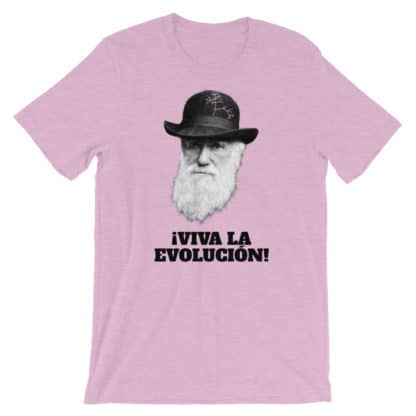 Darwin Viva la Evolution t-shirt pink