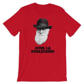 Darwin Viva la Evolution / Evolucion t-shirt red