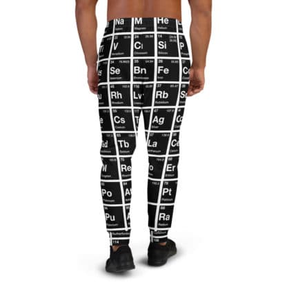 Periodic Table sweatpants squares men black back