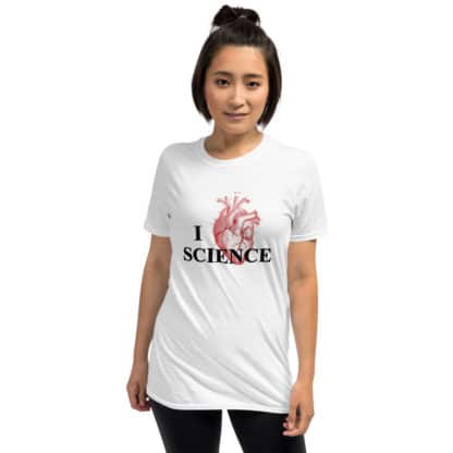 I heart Science t-shirt model front