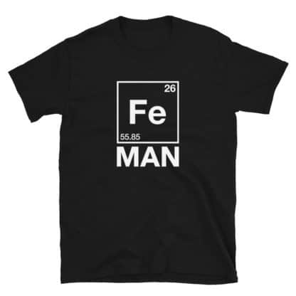 Iron (Fe) Man T-Shirt black