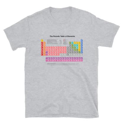 Periodic table of elements t-shirt sport grey