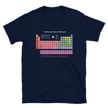 Periodic table of elements t-shirt navy