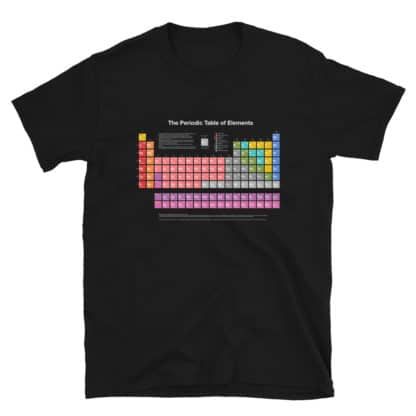 Periodic table of elements t-shirt black