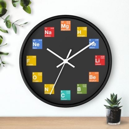 Periodic table of elements wall clock