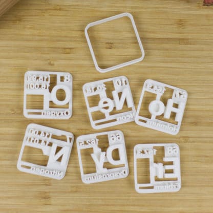 6 Custom Periodic Table Elements Cookie Cutter