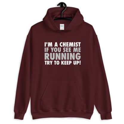 Running chemist hoodie maroon