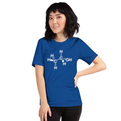Ethanol molecule t-shirt drunk blue