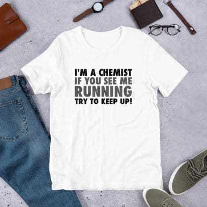 Chemist running t-shirt flat