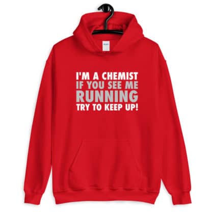 Running chemist hoodie red