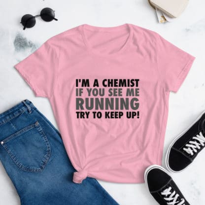 Running chemist t-shirt ladies flat