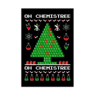 Chemical chemistree Christmas postcard