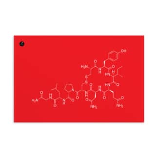 Oxytocin molecule (love) postcard