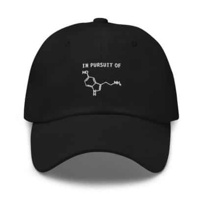 In Pursuit of Serotonin / Happiness Dad Cap Black