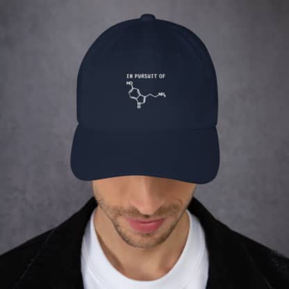 In Pursuit of Serotonin / Happiness Dad Cap Model Black