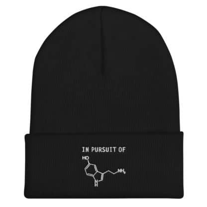 In Pursuit of Serotonin / Happiness Beanie Black