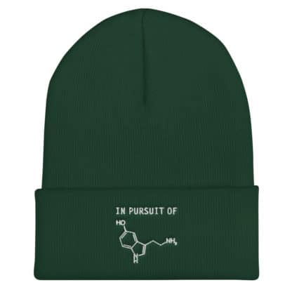 In Pursuit of Serotonin / Happiness Beanie Green