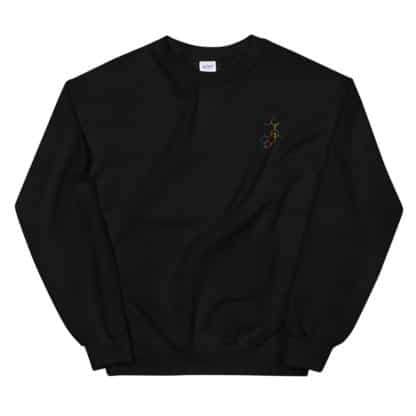 LSD molecule sweatshirt embroidered black