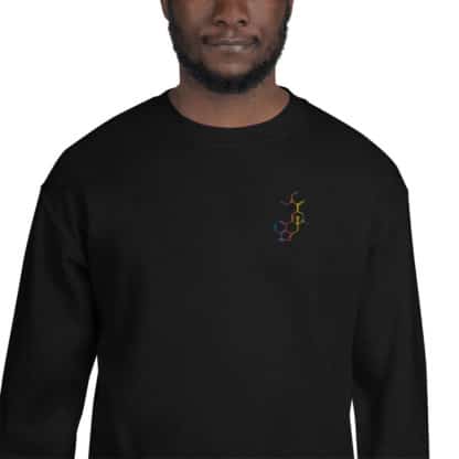 Trippy LSD molecule sweater embroidered