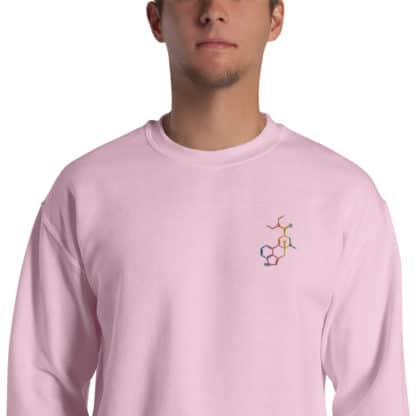 LSD molecule sweater embroidered pink