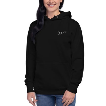 Dopamine Molecule Hoodie Embroidered Unisex - Image 5