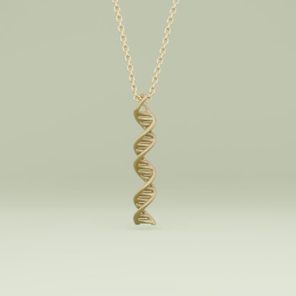 DNA necklace brass