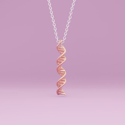 DNA necklace rose gold silver necklace