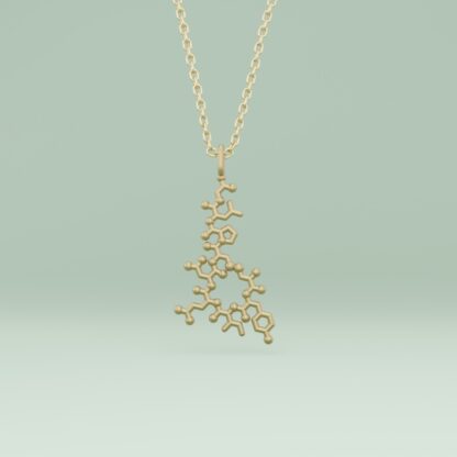 Oxytocin necklace brass