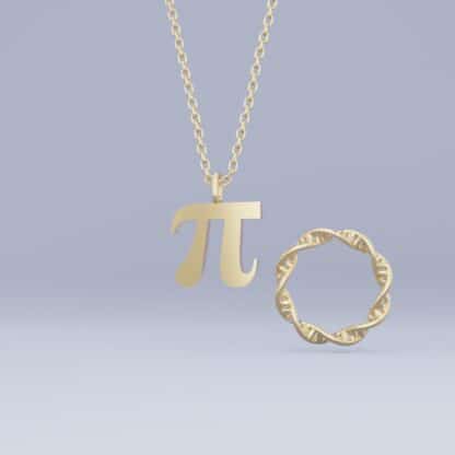 Pi + DNA necklace small