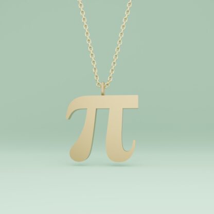 Pi necklace big brass