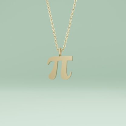 Pi necklace small brass