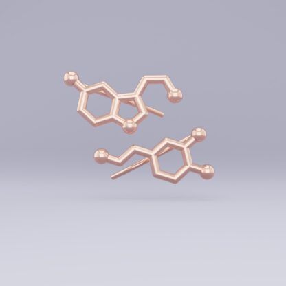 Serotonin & Dopamine Ear climbers rose gold