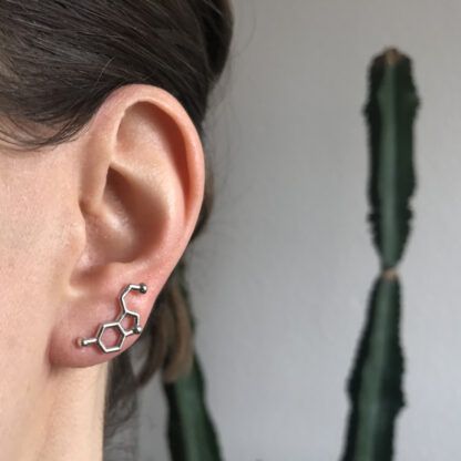 Serotonin ear climber worn by a model