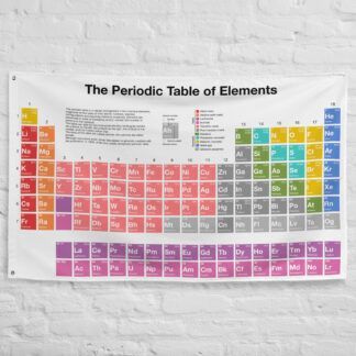 periodic table flag white wall tapestry