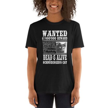 Schrödinger's Cat Wanted T-Shirt Unisex - Image 3